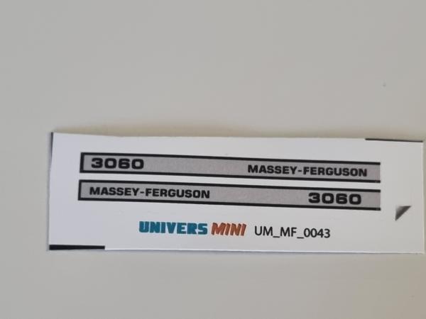 2 autocollants capot MASSEY-FERGUSON 3060 long (pré-coupés)