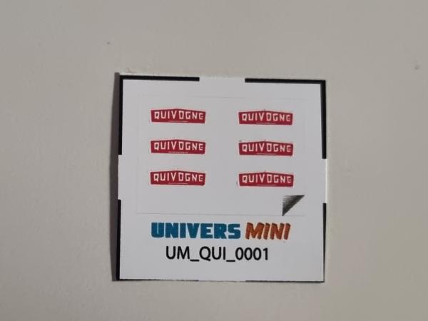 6 autocollants logo QUIVOGNE 2mm (pré-coupé)