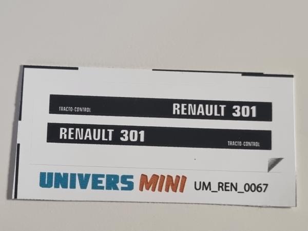 2 autocollants capot RENAULT 301 (pré-coupé)