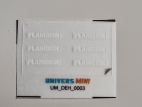 6 autocollants DEHONDT Planidisk blanc 1.7mm (pré-coupé)